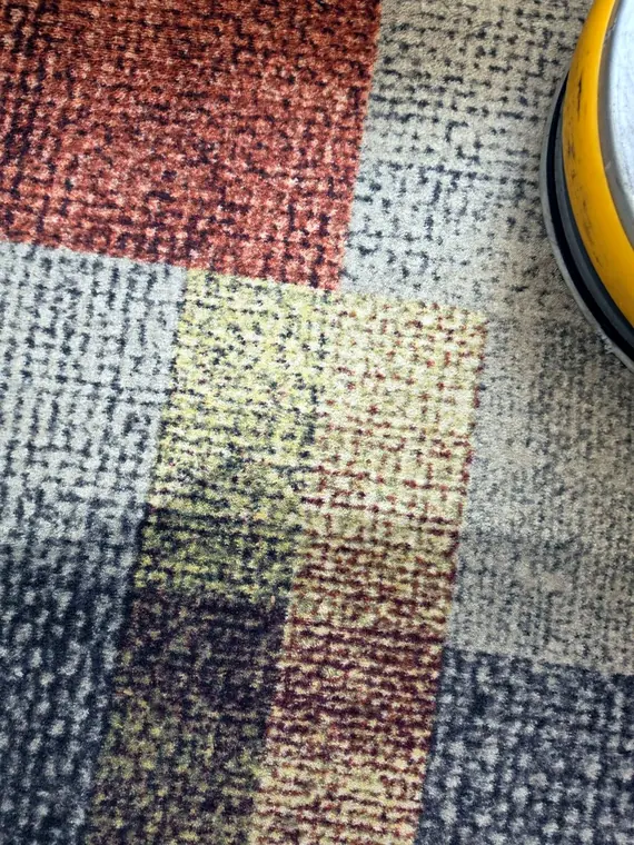 Tapis à motifs avant le nettoyage