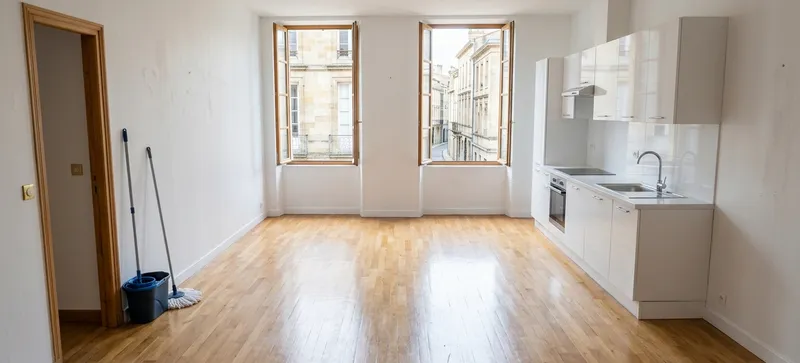 Appartement bordelais nettoyé avant l'arrivée de nouveaux locataires